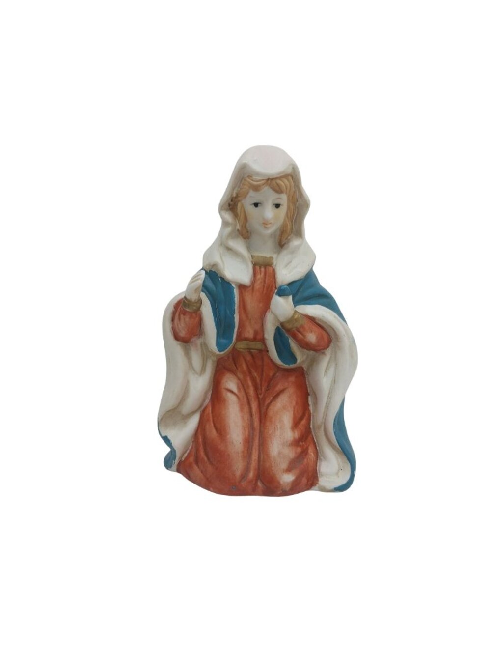 Madonna Hand Painted Ceramic Virgin Mary Figurine 6" Tall Nativity